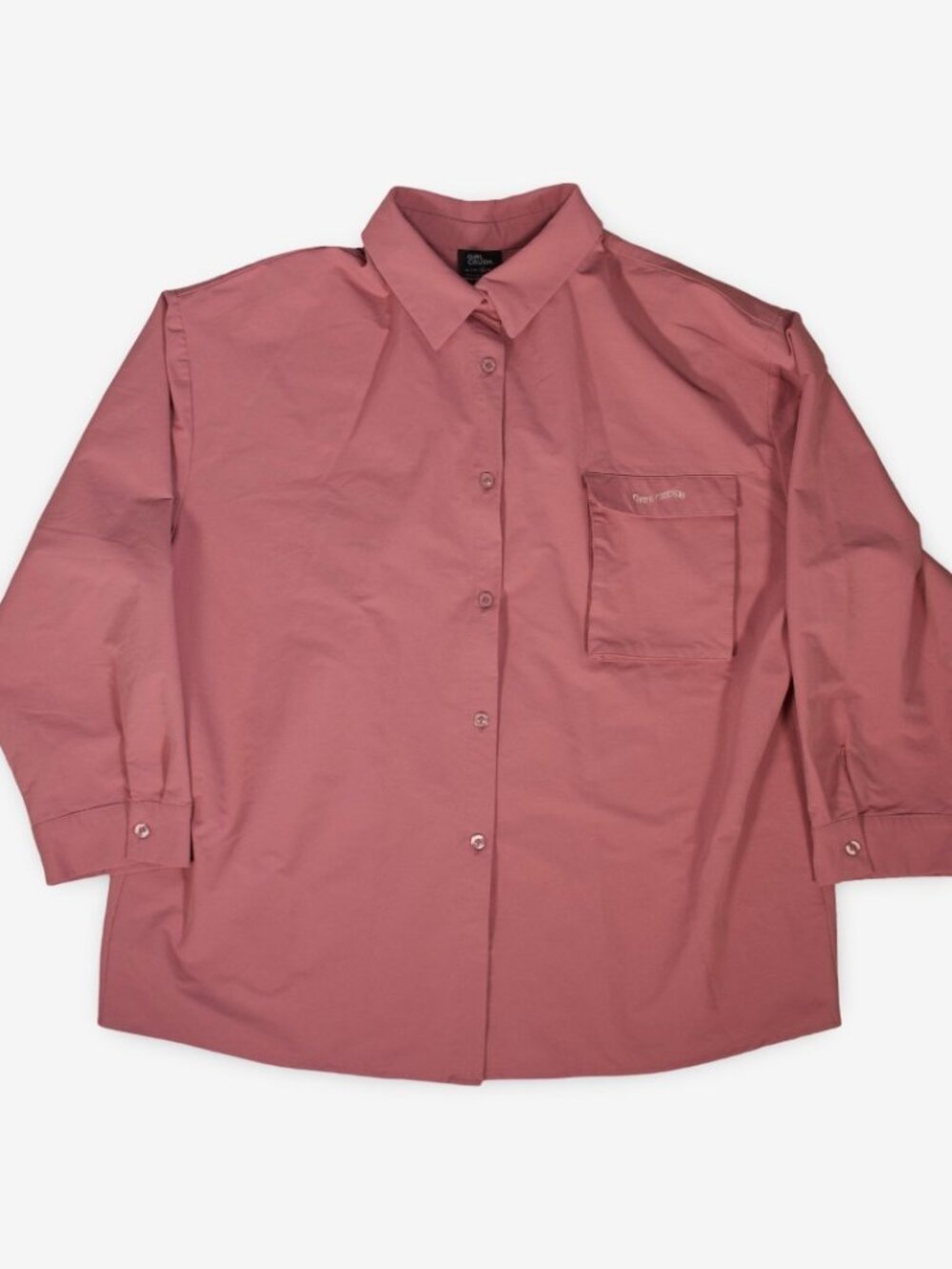 Girl Crush Recycled Polyamid Pink Button Up Oversized Shirt